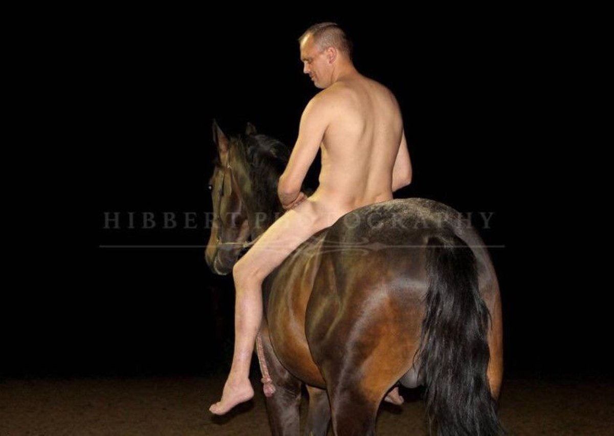 Horse rider Dan strips for safety campaign